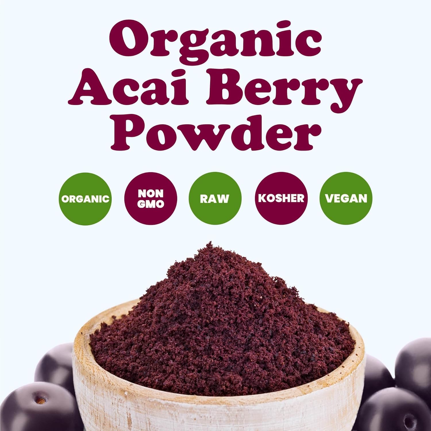 Acai Berry Powder | Rich Berry Flavor | Perfect for Smoothies, Drinks & Bowls