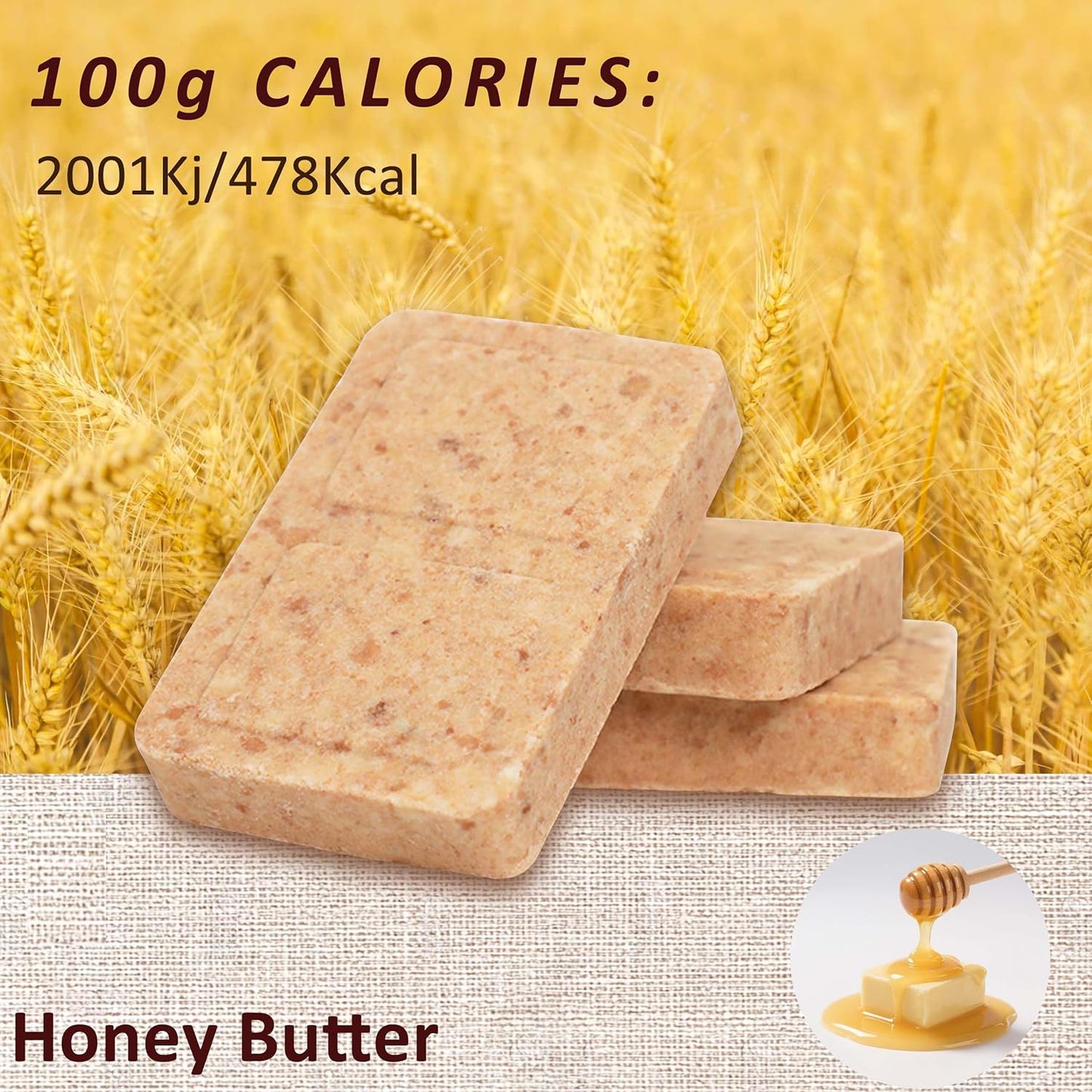High Energy Bar – Honey Butter Flavor | Ideal for Camping, Survival & Travel