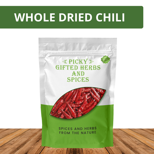 Dried Red Chili Whole 50g | Premium Whole Dried Chilies | Perfect for Cooking, Sauces & Seasoning
