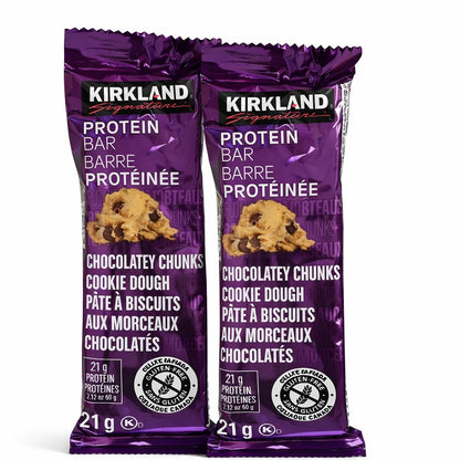 Kirkland Signature Protein Bar 60g – Chocolatey Chunks Cookie Dough & Brownie Flavor