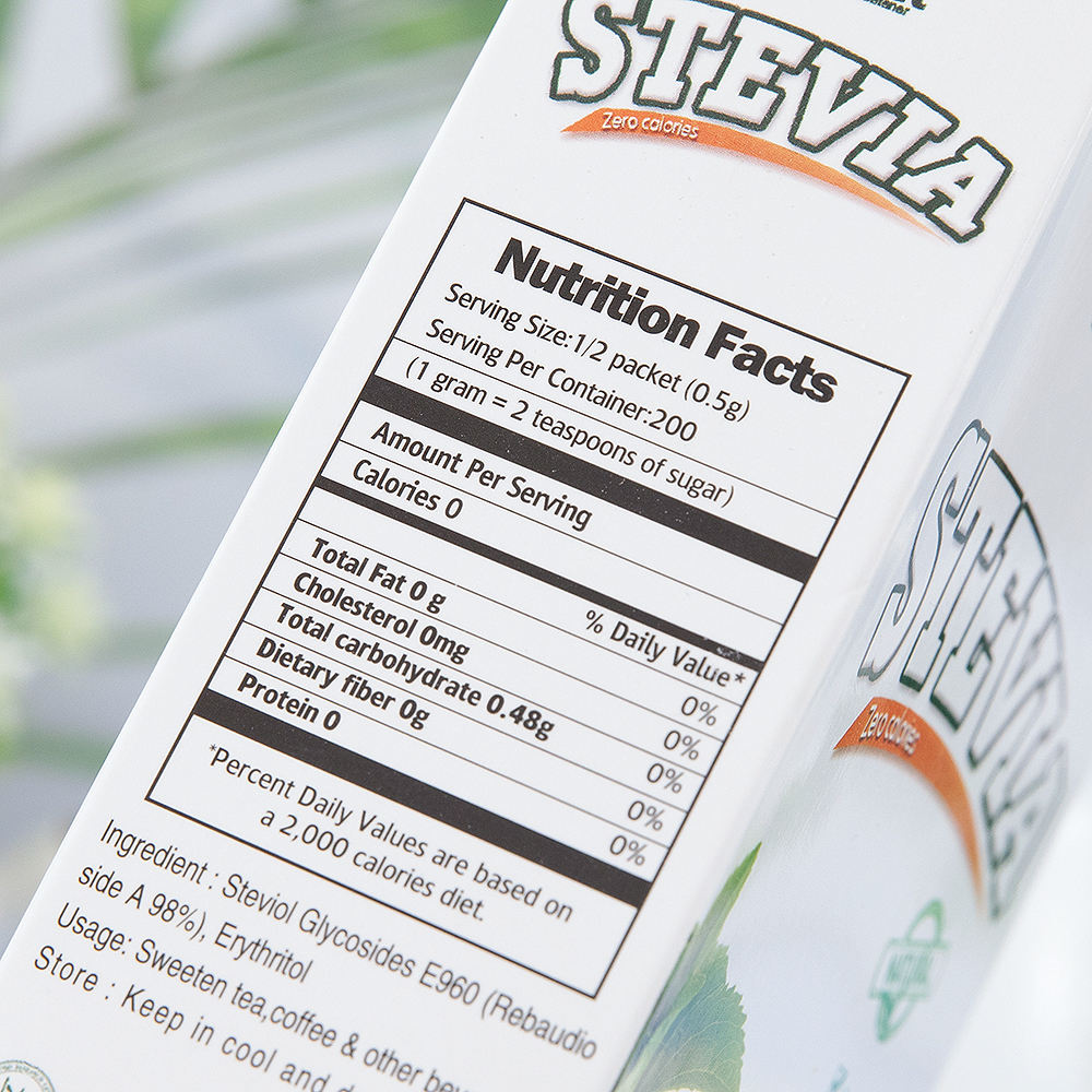 Stevia Natural Sweetener - 100 Sachets Box