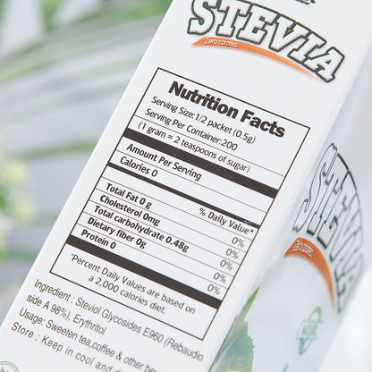 Stevia Natural Sweetener - 100 Sachets Box