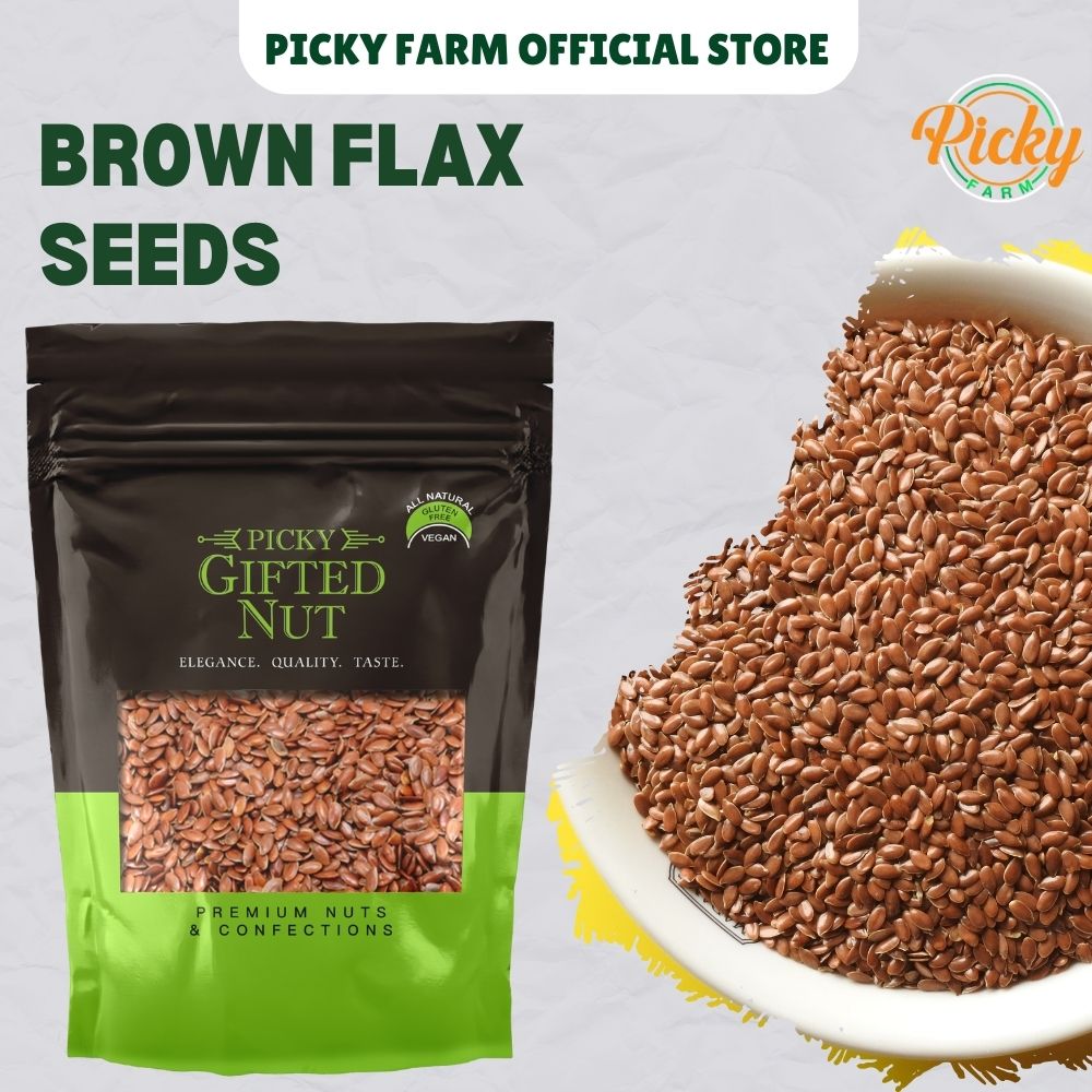 Brown Flax Seeds, 250g to 1kg | Premium Quality, High in Fiber, Omega-3, and Protein for Baking, Smoothies & Salads
