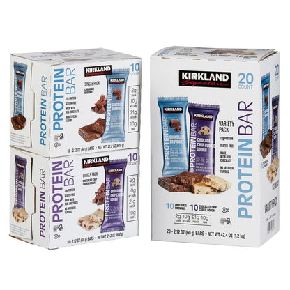 Kirkland Signature Protein Bar 60g – Chocolatey Chunks Cookie Dough & Brownie Flavor