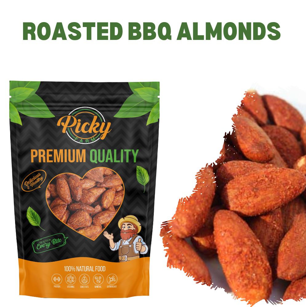 BBQ Flavored Almond | Smoky Roasted Almond Snack | 150g / 200g / 500g
