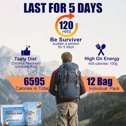 High Energy Bar – Coconut Flavor | Ideal for Camping, Survival & Travel