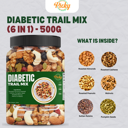 Christmas Premium Snack Jar | Diabetic Trail Mix | Perfect Gift for Employees, Teachers, Office, Fam