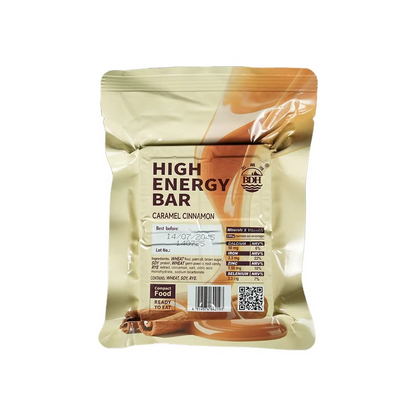 High Energy Bar – Caramel Cinnamon Flavor | Ideal for Camping, Survival & Travel