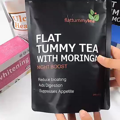 Herbal Tea for Flat Tummy Team with Moringa