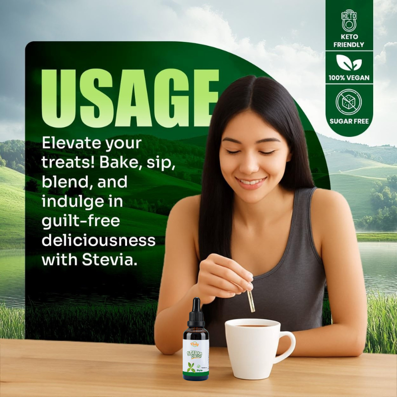 Stevia Sweetener 30ml | 100% Natural Liquid Sweetener with Zero Calories