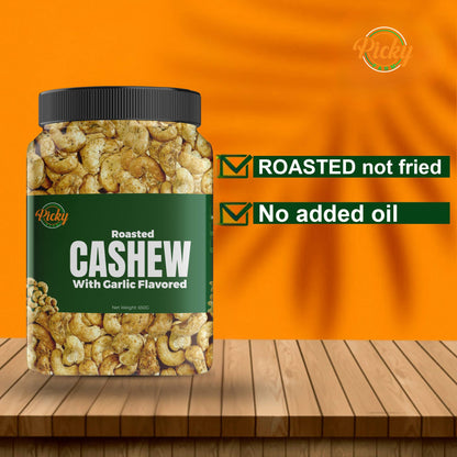 Roasted Cashew Nuts Splits, Roasted Cashew with Garlic Seasoning 250g - 650g | Premium Quality