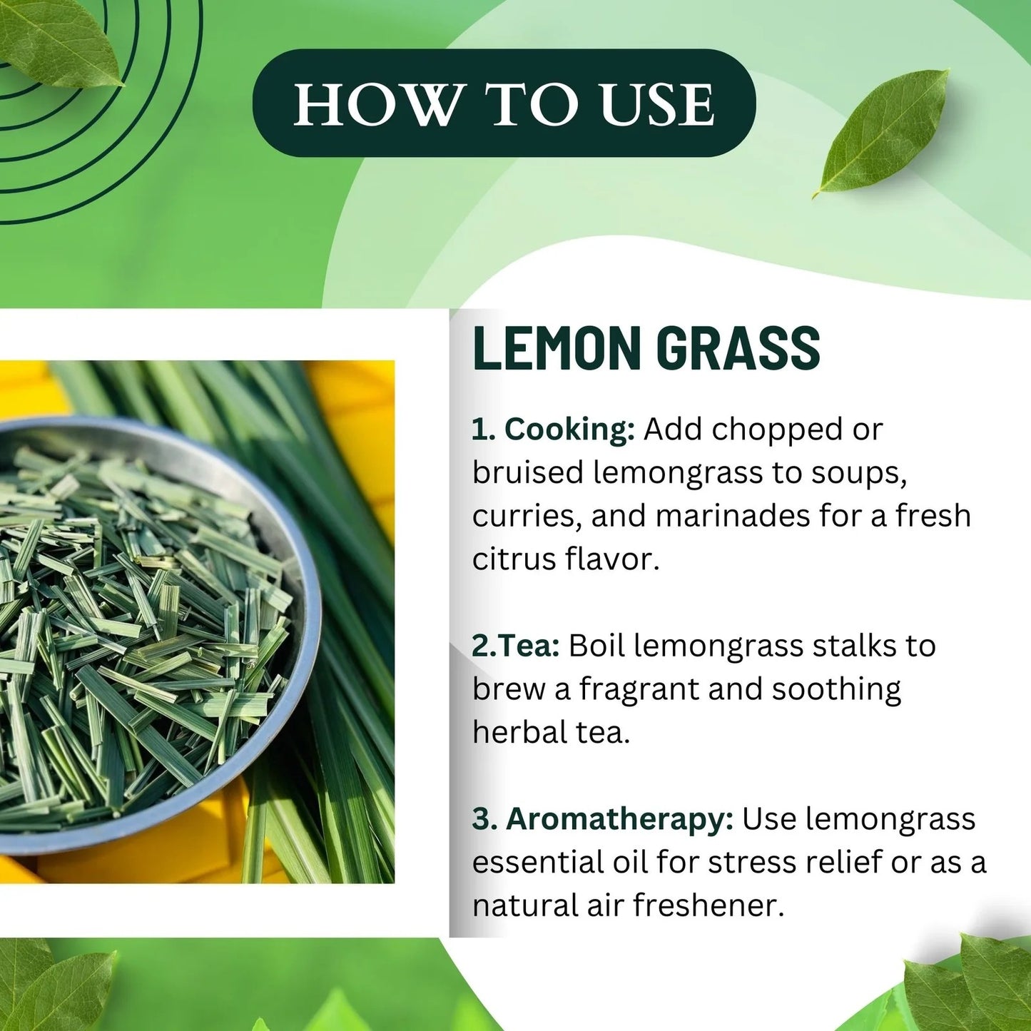 Dried Lemongrass Leaves 50g | Premium Aromatic Herb | Refreshing Citrus Aroma | Perfect for Tea, Soups & Asian Cooking