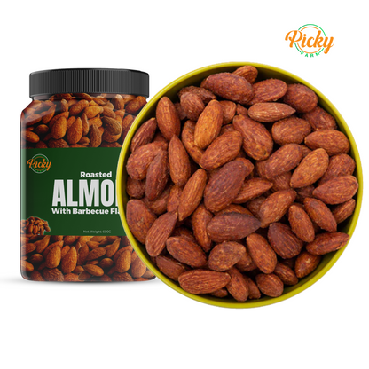 Roasted Almond, Barbecue/ BBQ Flavored Almonds | Almond | 250g - 600g | Premium Quality