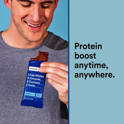 RXBAR Protein Bar 52g – Blueberry Flavor | Clean Ingredient Protein Snack | High Protein Energy Bar