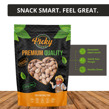 Salted Almond | Premium Roasted Almonds | Crunchy, Fresh & Flavorful Healthy Snack | 150g / 200g / 500g