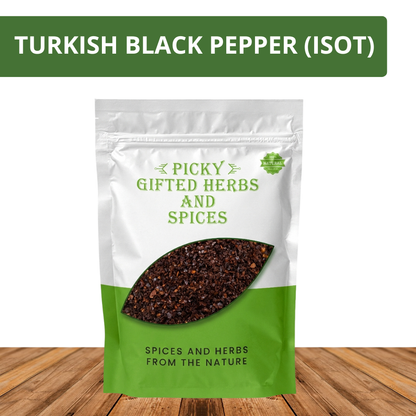 Turkish Black Chili (Isot) – Premium Smoky & Mild Heat Pepper Flakes | Authentic Urfa Chili