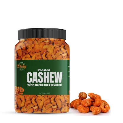 Roasted Cashew Nuts Splits, Barbecue/BBQ Flavored Cashew 250g - 650g | Premium Quality