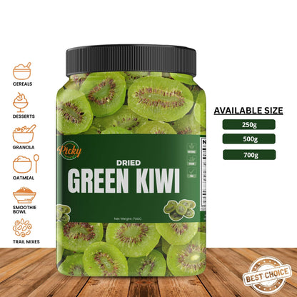 Dried Green Kiwi | Premium Sweet–Tart Kiwi Slices | Sweet–Tart Kiwi Slices