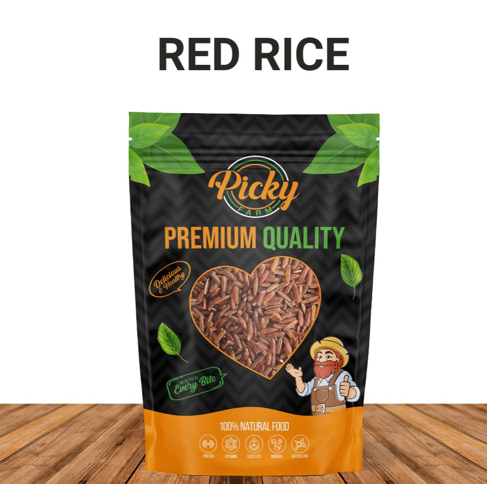 Premium Red Rice – Naturally Nutritious Whole Grain, Rich in Fiber & Antioxidants, 250g / 500g / 1kg Healthy Rice