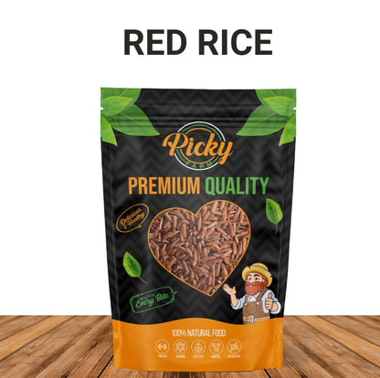 Premium Red Rice – Naturally Nutritious Whole Grain, Rich in Fiber & Antioxidants, 250g / 500g / 1kg Healthy Rice