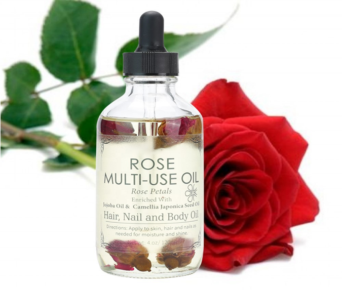 Premium Rose Multi-Use Oil 30ml | Natural Floral Aroma | Ideal for Skincare, Haircare, Diffusers &