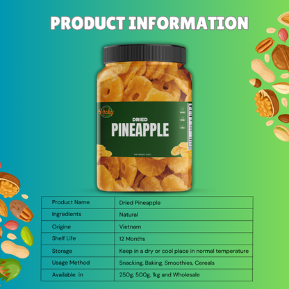 Dried Pineapple | Premium Quality Tropical Snack | 250g - 600g