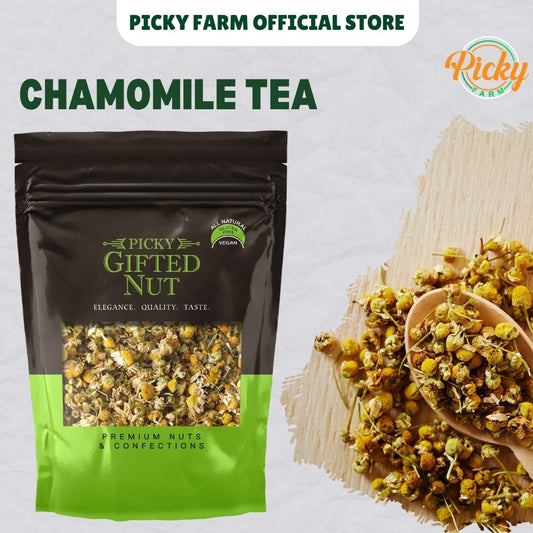 Chamomile Tea, 50g to 250g — Premium Dried Flowers, Caffeine-Free Herbal Tea for Relaxation & Sleep