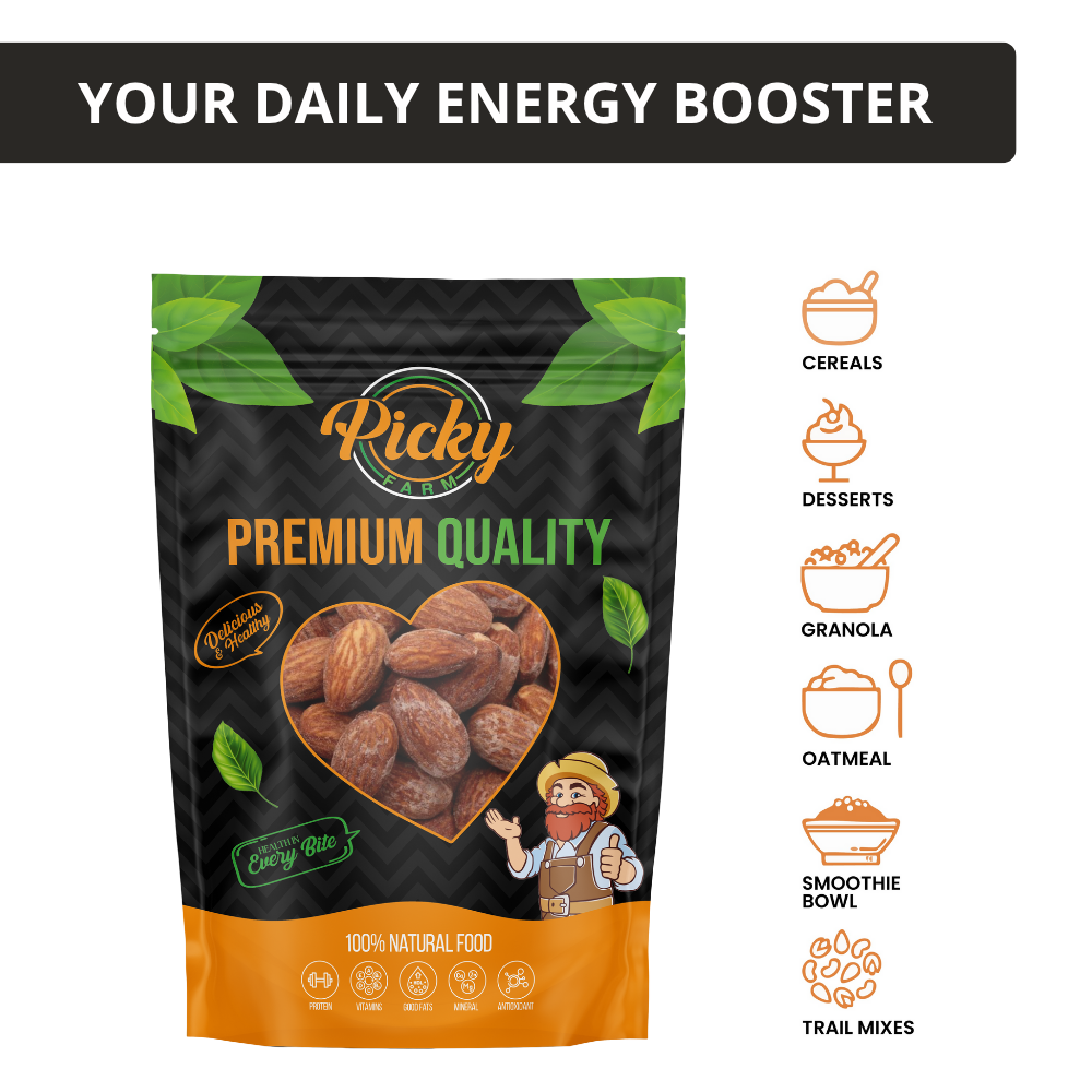 Garlic Flavored Almond | Roasted Almonds with Garlic Seasoning | 150g / 200g / 500g