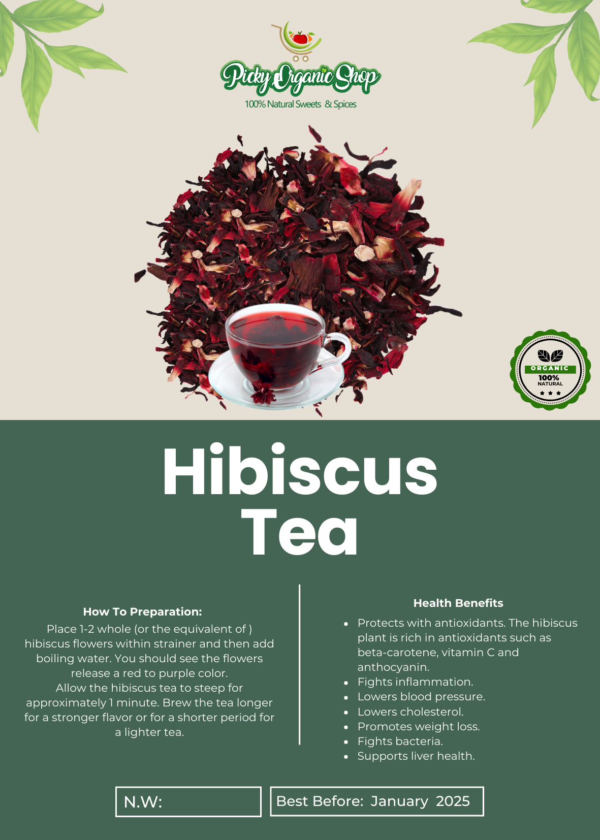 Dried Hibiscus Tea