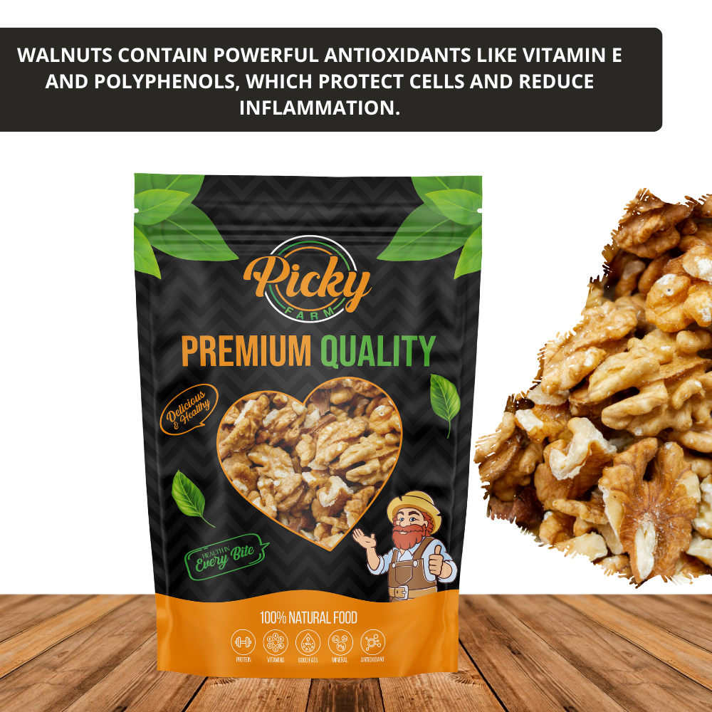 Roasted Walnut | Premium Walnut Kernels | Protein & Fiber | Healthy Snack & Baking Ingredient | 200g / 500g / 1kg