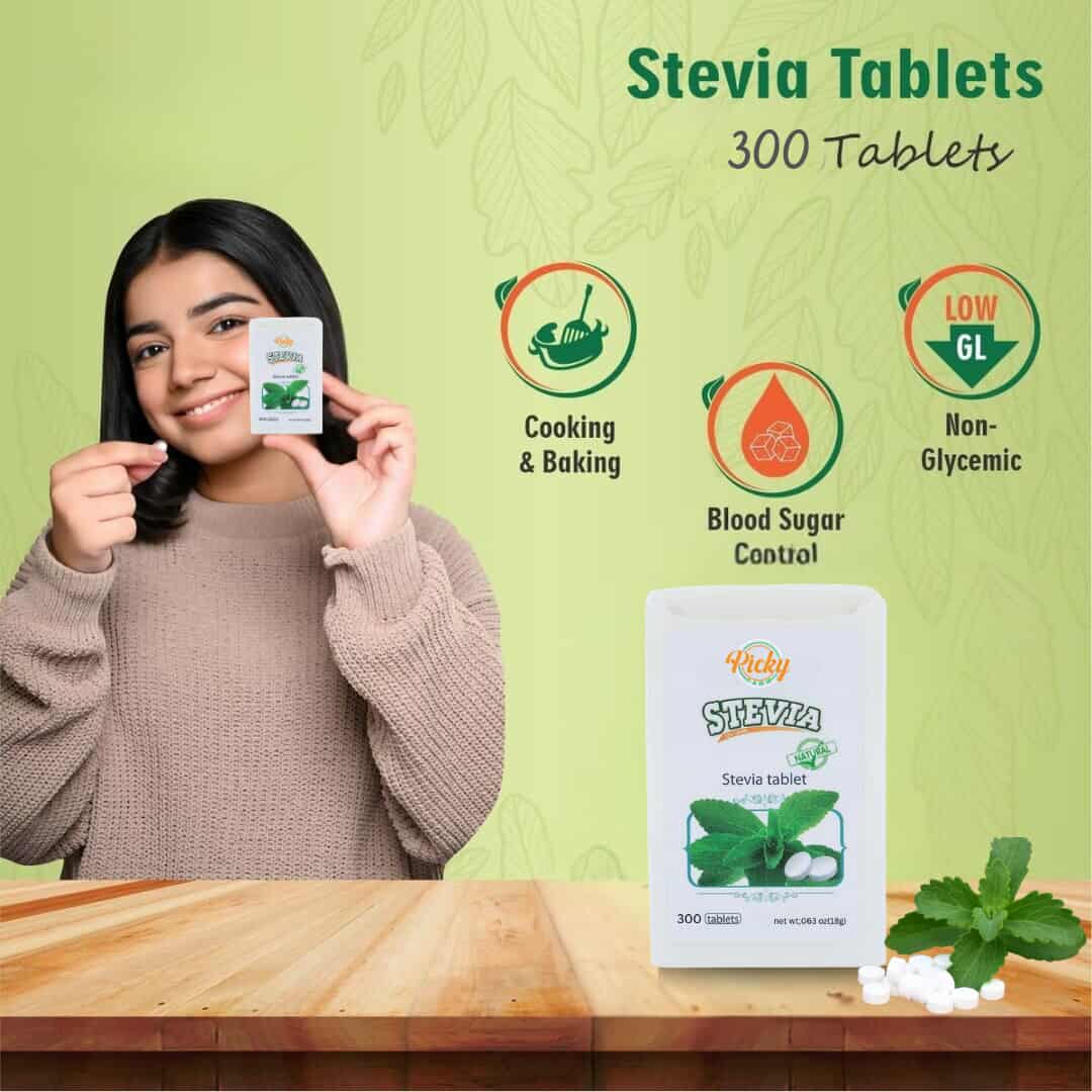 Stevia Tablets 300pcs – Zero Calorie Sweetener | Sugar Alternative for Coffee, Tea & Drinks