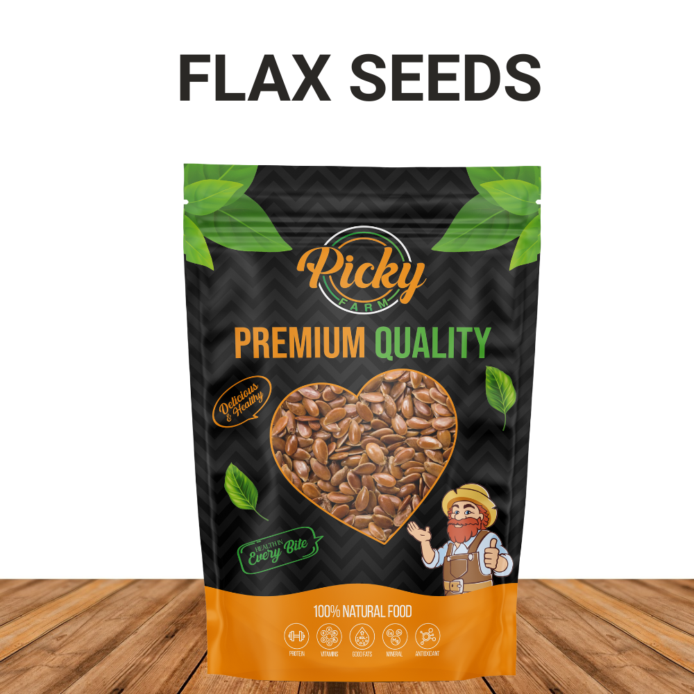 Brown Flax Seeds, 250g to 1kg | Premium Quality, High in Fiber Smoothies, and Protein for Baking