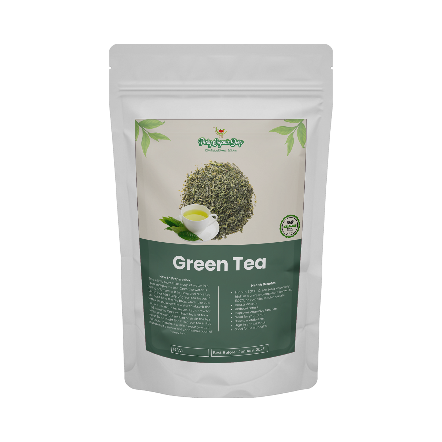 Green Tea Leaves 100g-250g