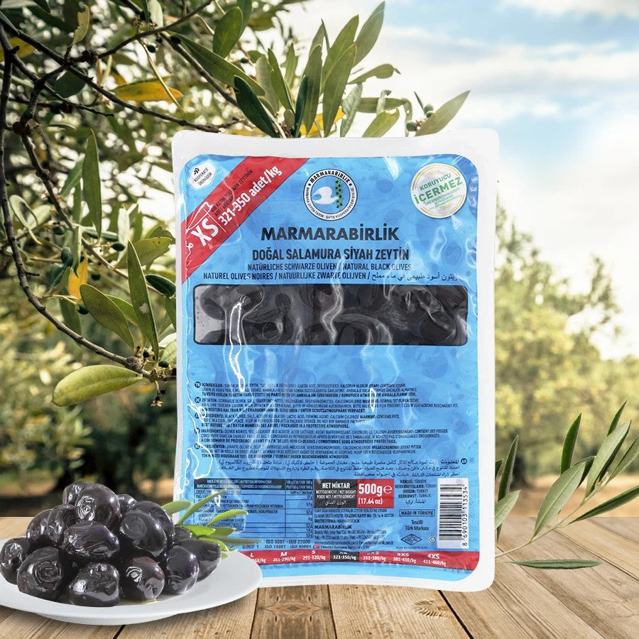 Turkish Black Olives 500g (Marmarabirlik)
