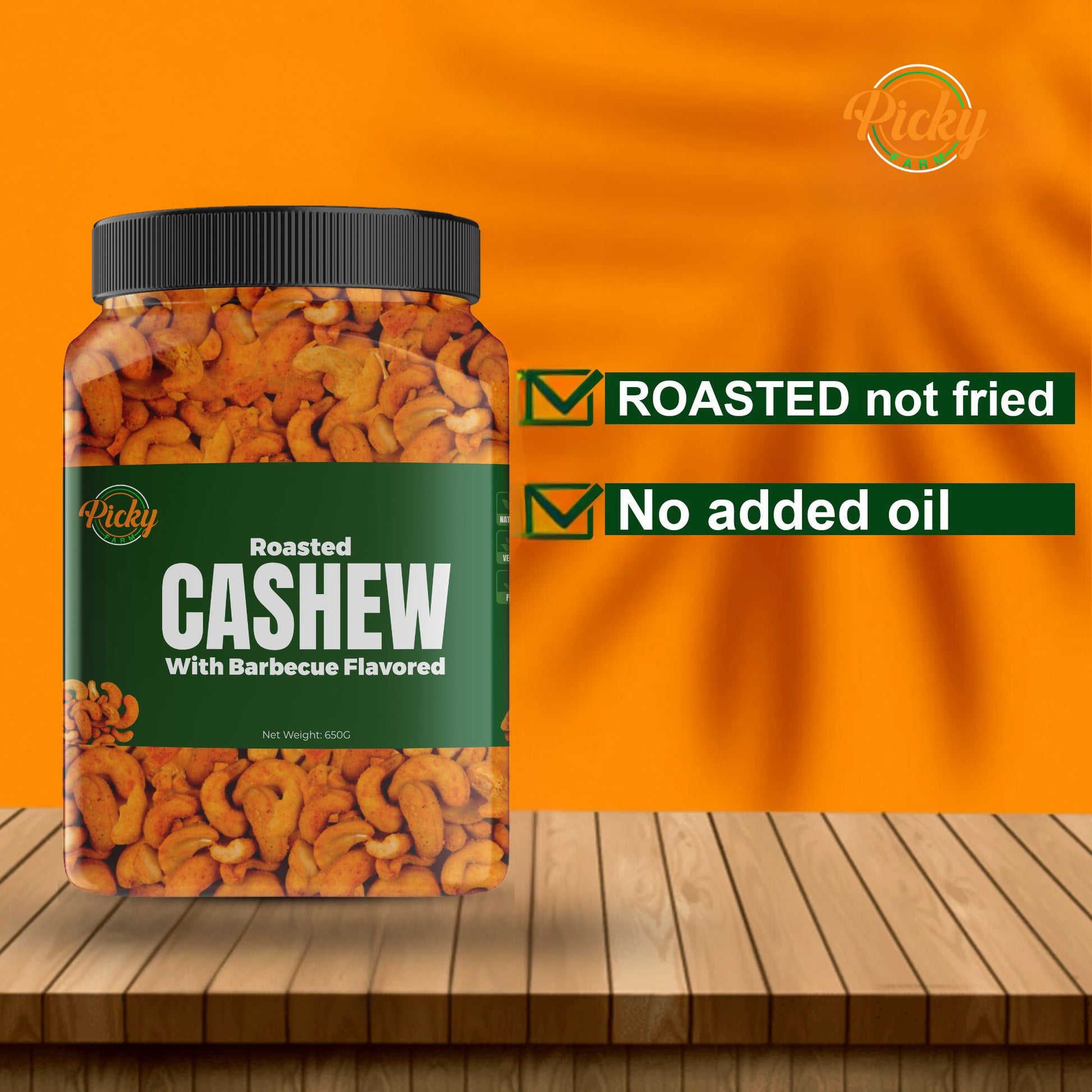 Roasted Cashew Nuts Splits, Barbecue/BBQ Flavored Cashew 250g - 650g | Premium Quality