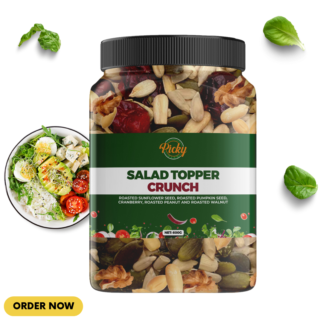 Salad Topper Crunch - Salad Toppings, Salad Mix, Salad Toppers Seeds and Cranberries, Crunchy, Mixed Seeds for Salad, Oatmeal or Yogurt, Natural, Gluten Free 500g