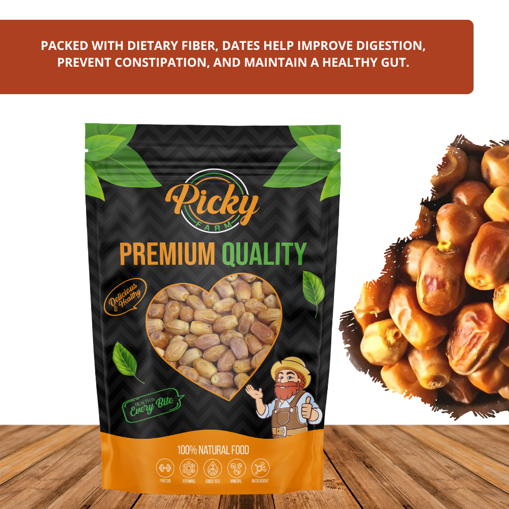 Dried Premium Bite Dates | Soft & Sweet Small -Size Dates | High Fiber & Energy Snack | 150g / 200g / 500g
