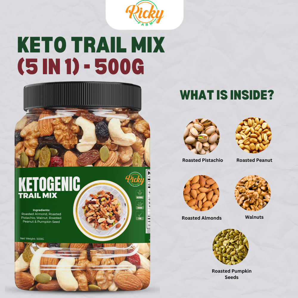 Ketogenic Trail Mix Nuts 250g - 500g, Keto Friendly Trail Mix | Nuts only