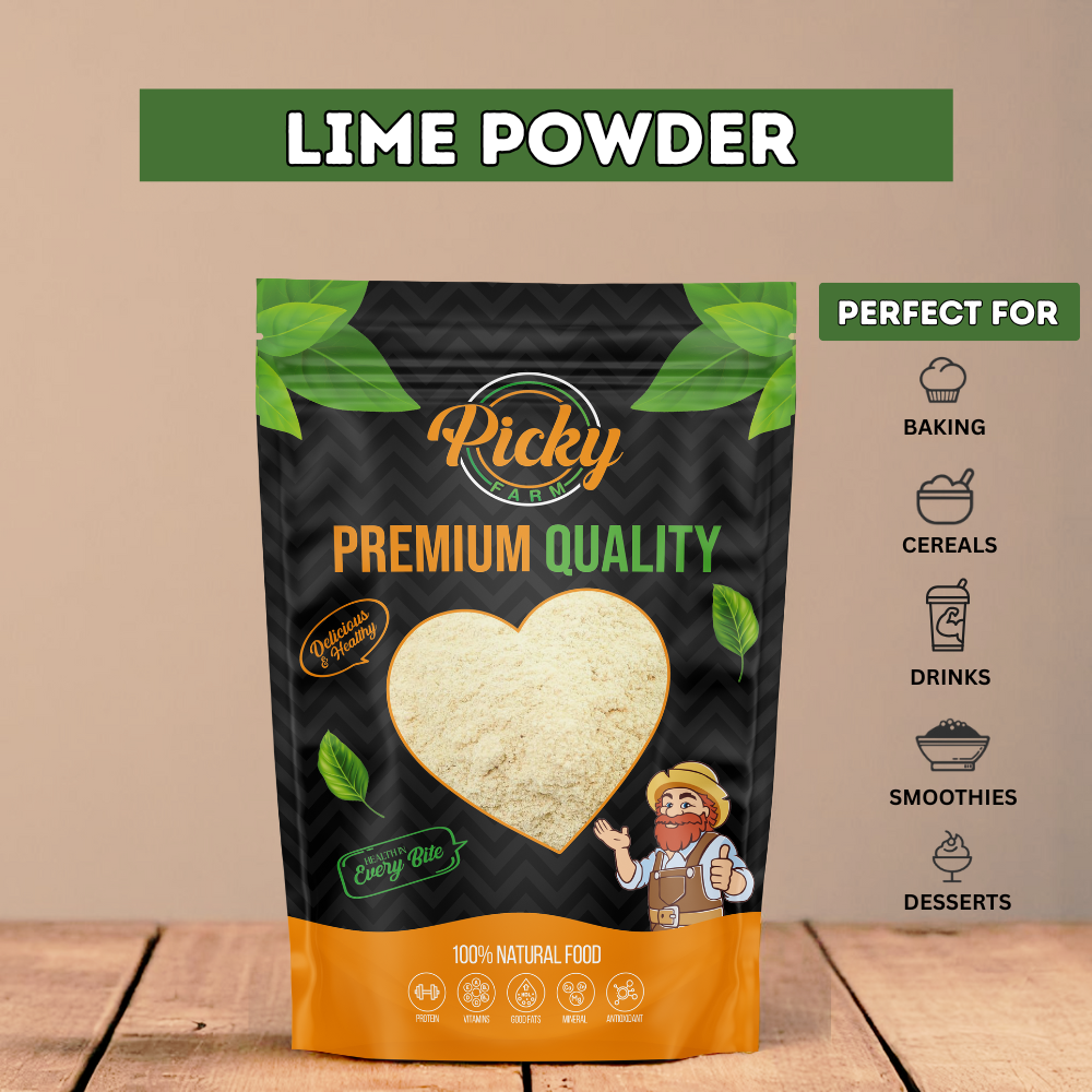 Lime Powder | Natural Tangy Flavor for Juices, Desserts | 100g–250g