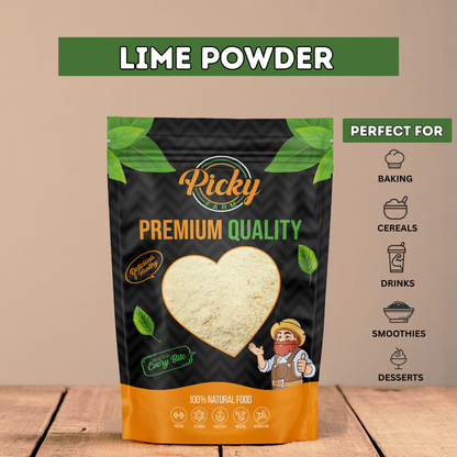 Lime Powder | Natural Tangy Flavor for Juices, Desserts | 100g–250g