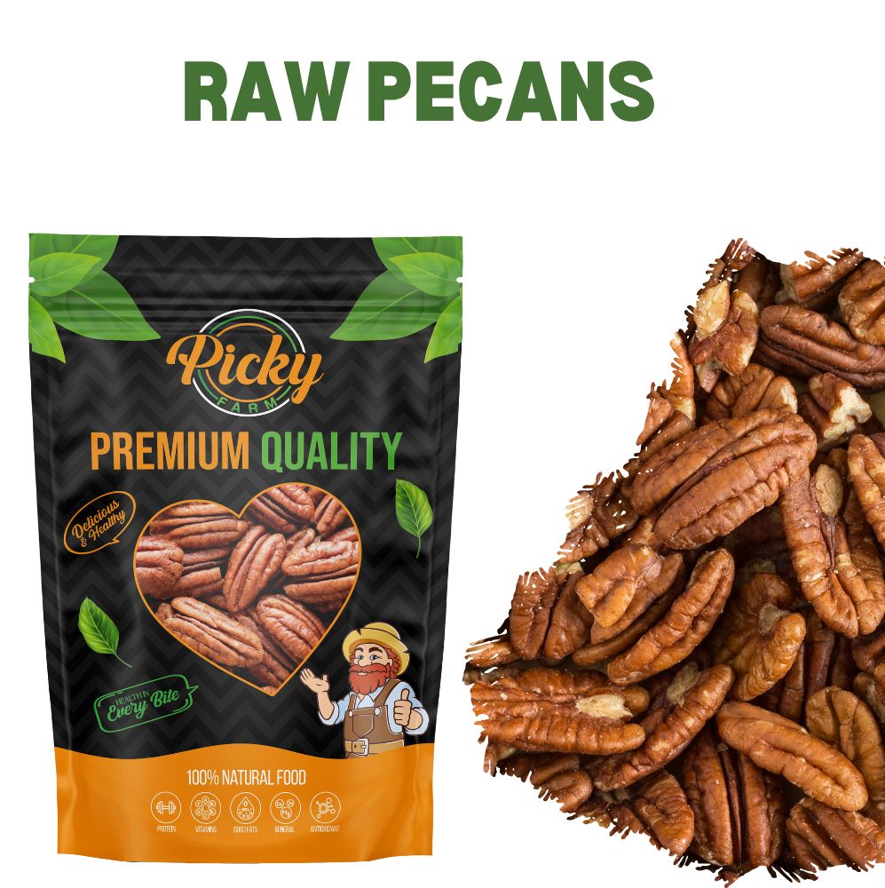 Raw Pecan | Premium Pecan Nuts | Rich, Buttery Flavor | 150g / 200g / 500g