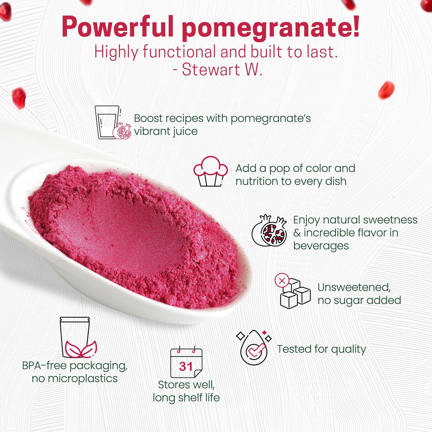 Pomegranate Powder | | Perfect for Drinks & Recipes