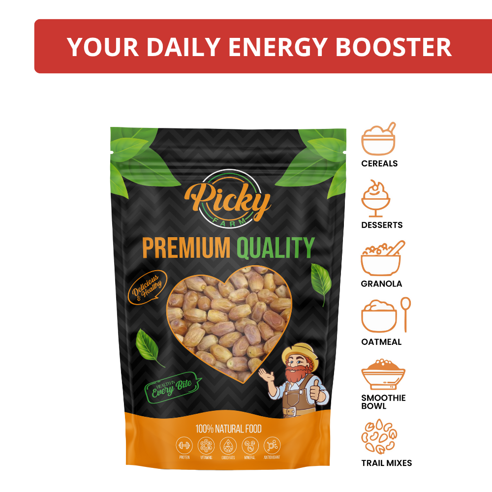 Dried Premium Bite Dates | Soft & Sweet Small -Size Dates | High Fiber & Energy Snack | 150g / 200g / 500g
