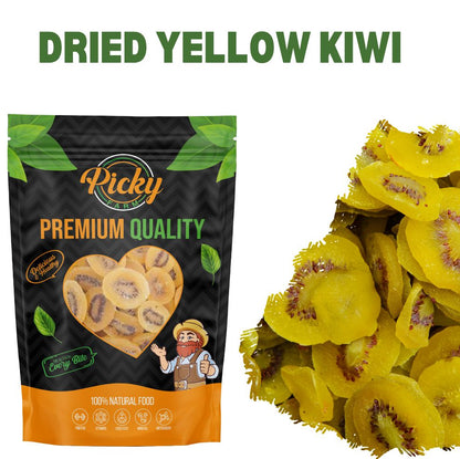Dried Yellow Kiwi | Premium Sweet–Tart Kiwi Slices | Sweet–Tart Kiwi Slices | 150g / 200g / 500g