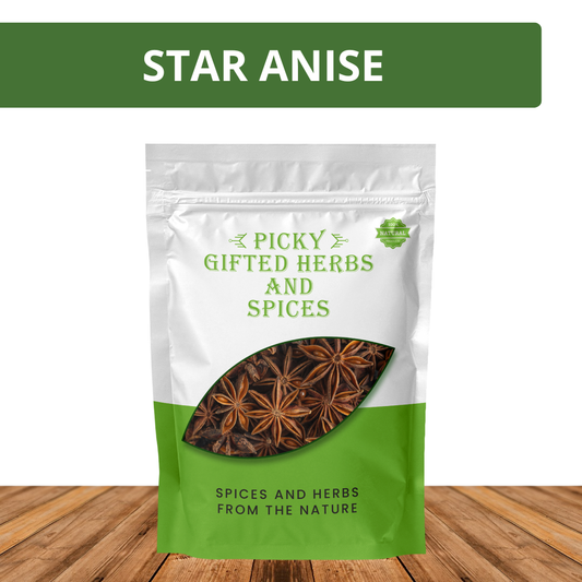 Star Anise 50g | Premium Whole Star Anise Pods | Strong Aromatic Spice | Perfect for Pho, Tea, Stews & Baking