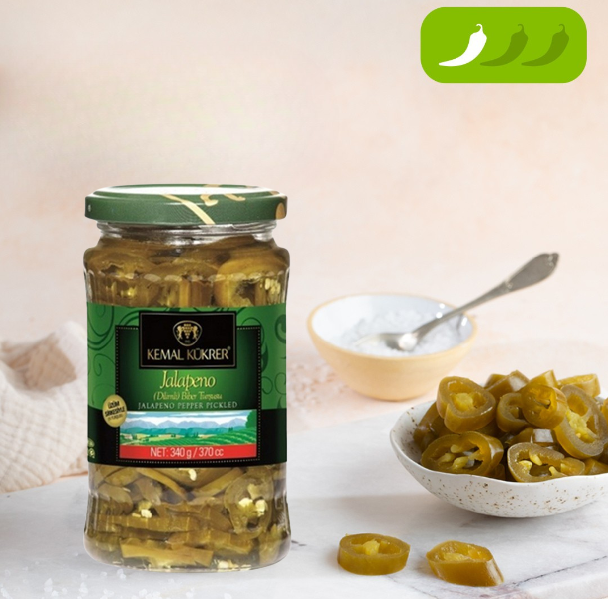 Turkish Pickles Jalapeno and Hot Pepper 340g - 600g