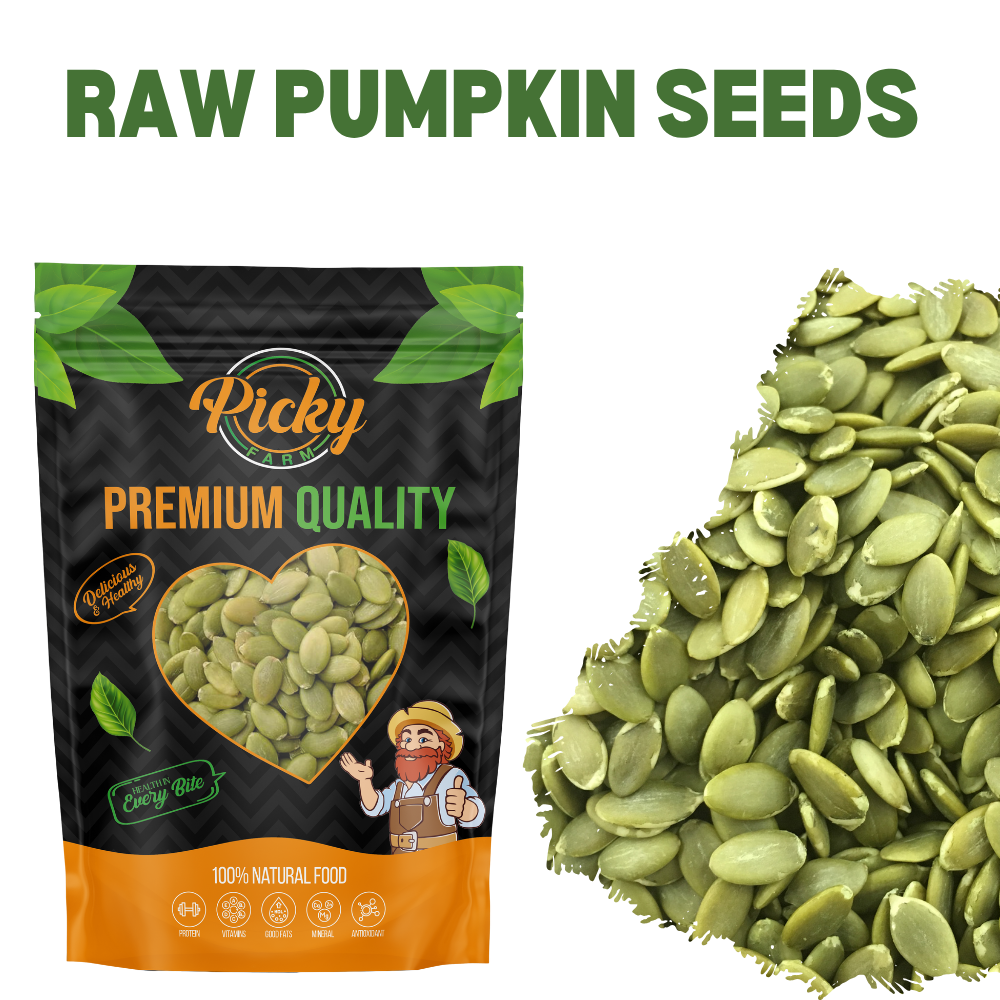 Raw Pumpkin Seeds | Premium Crunchy Pepitas | Healthy Snack