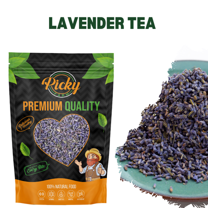 Lavender Tea — Premium Dried Lavender Flowers, Caffeine-Free Herbal Tea for Relaxation & Sleep
