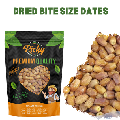 Dried Premium Bite Dates | Soft & Sweet Small -Size Dates | High Fiber & Energy Snack | 150g / 200g / 500g