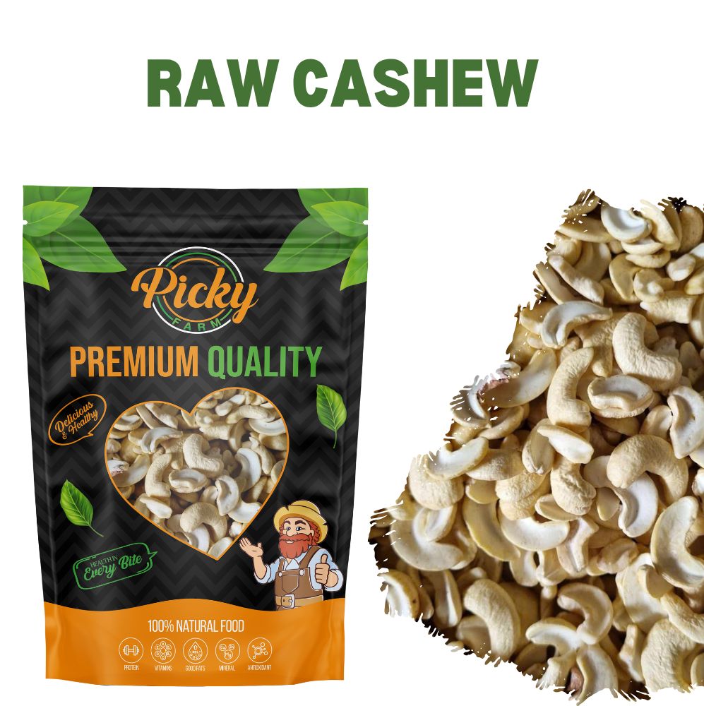 Raw Cashew | Premium Cashew Nuts | High Protein 150g / 200g / 500g